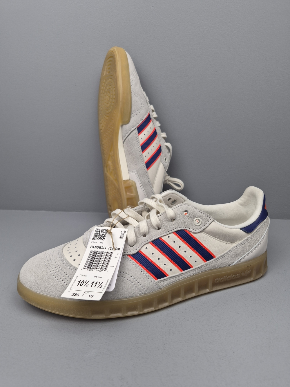 Brand New Adidas Handball OP RM JR8369 Mens sz10.5 White/Blue/Red Suede Sneakers